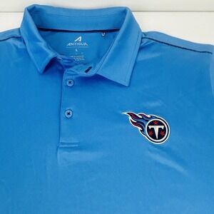 Tennessee Titans NFL Men's Large Shirt Antigua Blue 94%Poly/Sandex